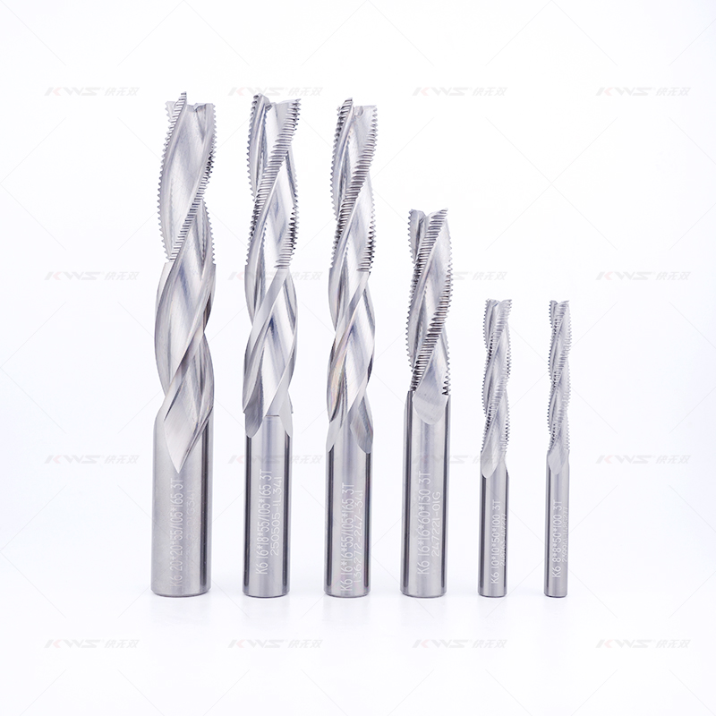 Fresa espiral de carburo sólido KWS 10*10*50*100 3T para agujeros de cerradura de puerta