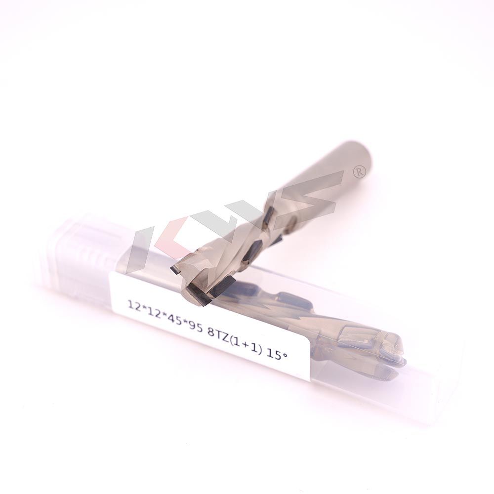 Fresa de fresado con vástago de diamante KWS 12x12x45x95 8TZ(1+1)15° para anidamiento