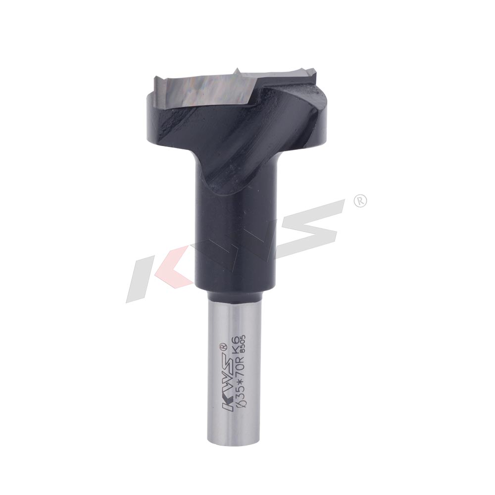 Broca de acero al carbono para bisagras de madera KWS K6 35X70R, venta al por mayor