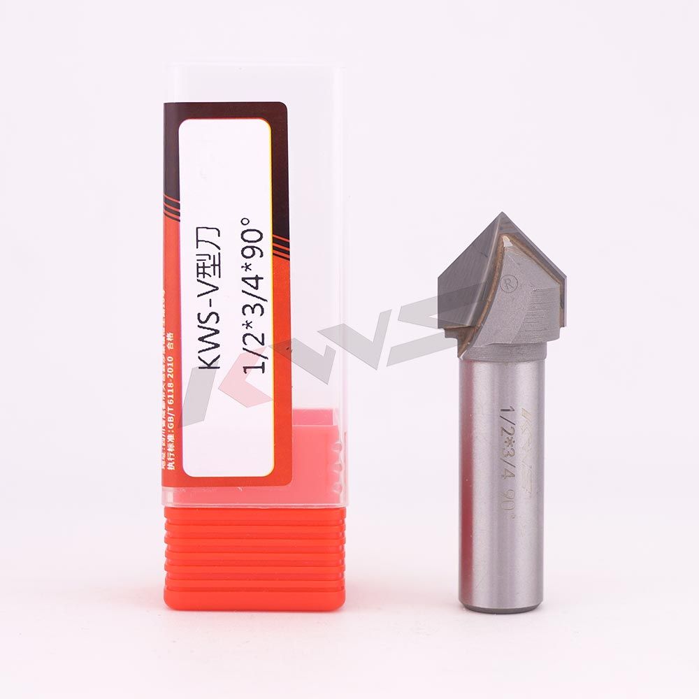 Broca ranuradora tipo V de 90° KWS 1-2 x 3-4 para madera