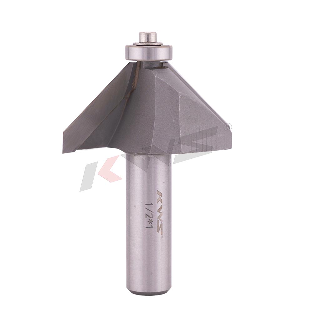 Broca fresadora KWS con punta de carburo de 45° 1/2x1 para biselado de cantos