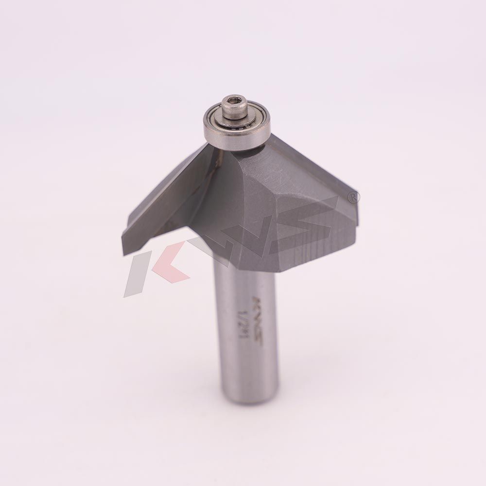 Broca fresadora KWS con punta de carburo de 45° 1/2x1 para biselado de cantos