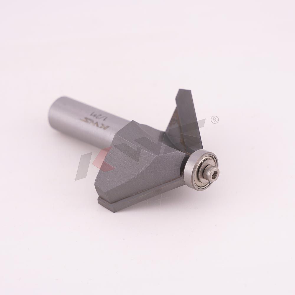 Broca fresadora KWS con punta de carburo de 45° 1/2x1 para biselado de cantos