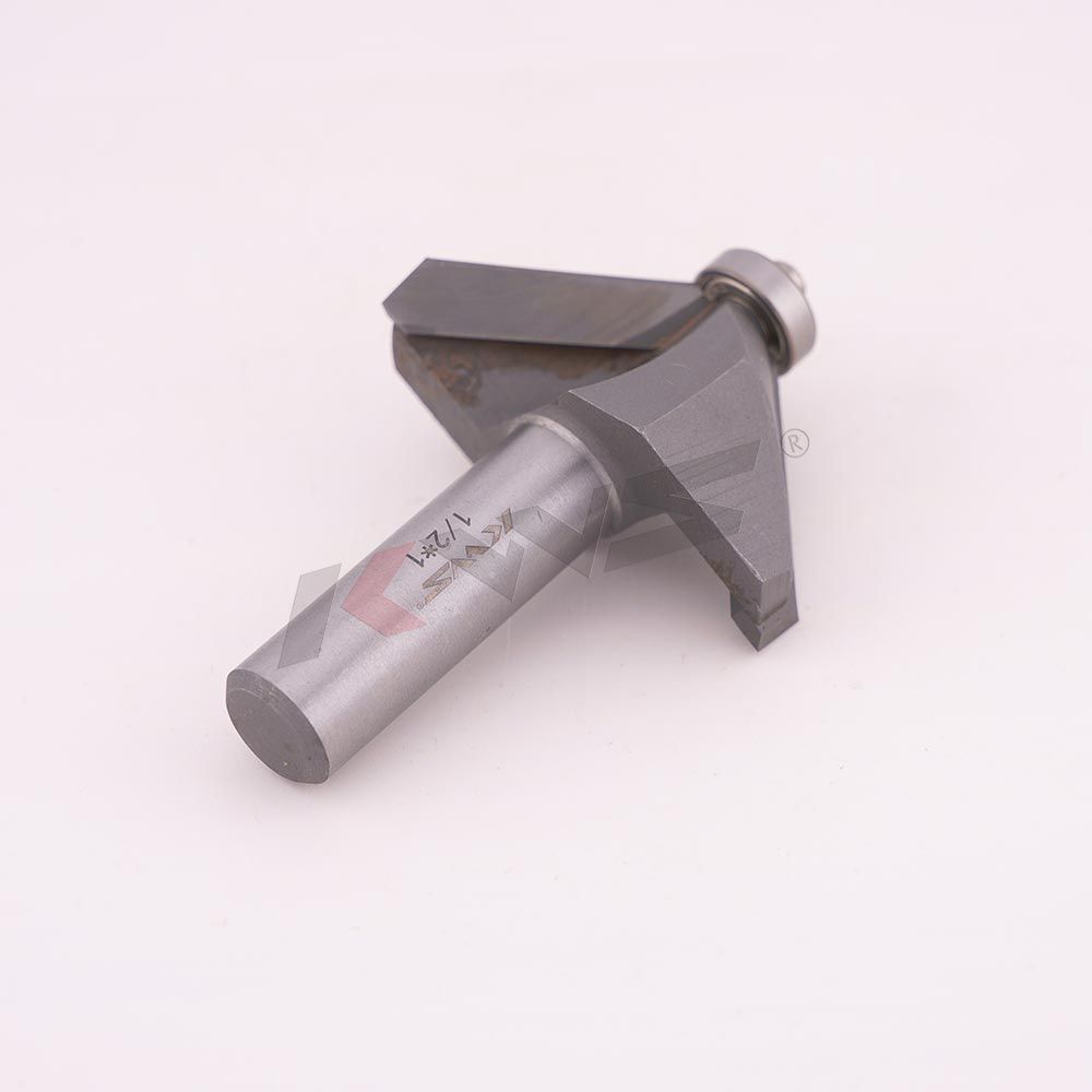 Broca fresadora KWS con punta de carburo de 45° 1/2x1 para biselado de cantos