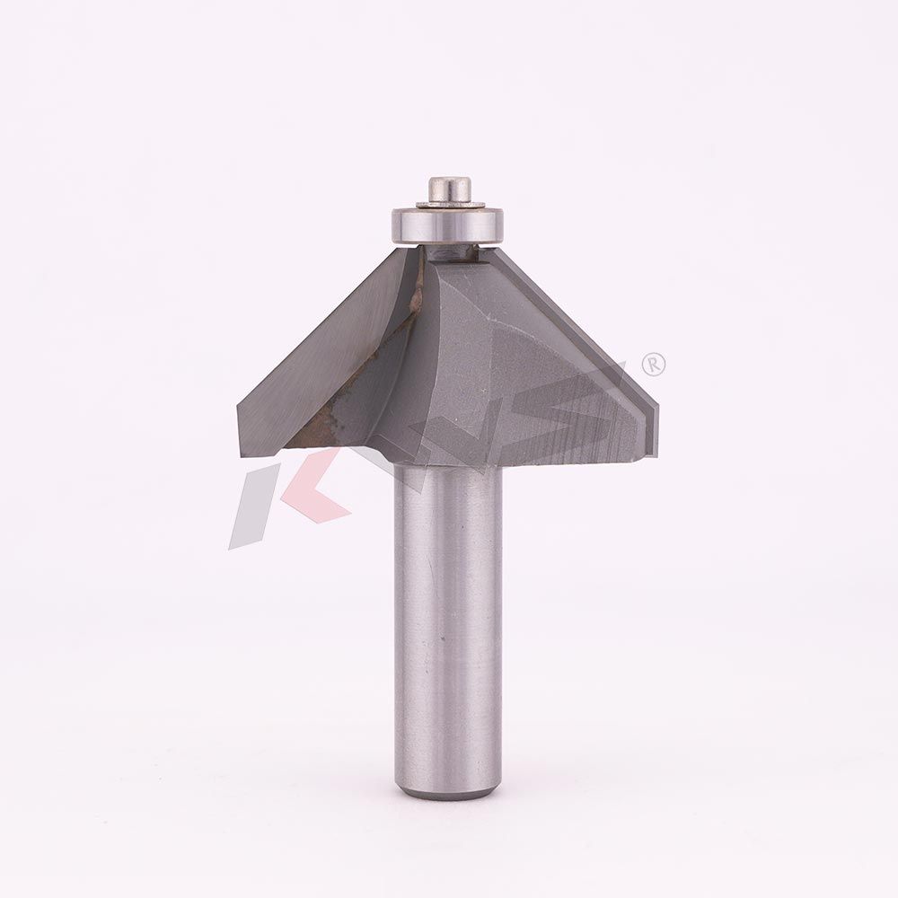 Broca fresadora KWS con punta de carburo de 45° 1/2x1 para biselado de cantos