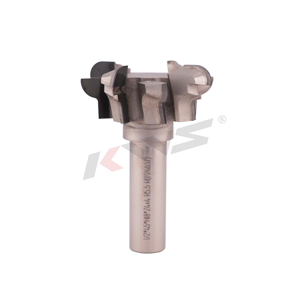 Broca fresadora PCD KWS 1/2x45xH18xZ4+4 R5.5 R para fresar puertas sin tirador
