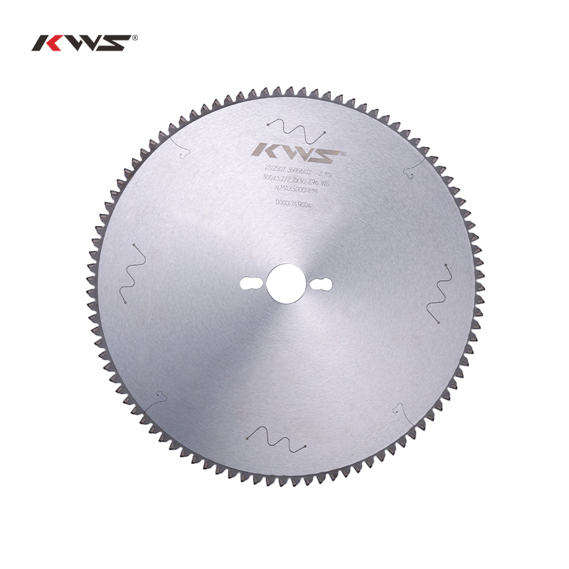 Hoja de sierra universal KWS 300x30x3,2x96T WS PCD sin incisor para cortar paneles bilaminados y materiales plásticos