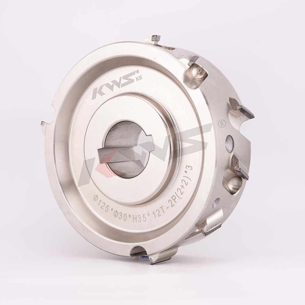Fresa de prefresado PCD KWS K6 125x30xH35x12T 2 P【(2+2)x3 para máquina de encolado de cantos