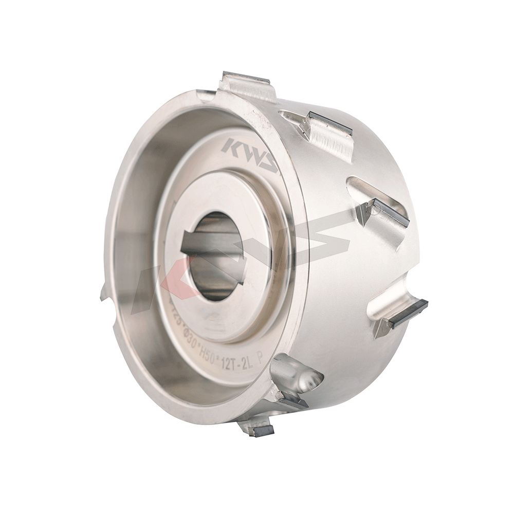 Fresa de prefresado PCD KWS K6 125x30xH50x12T 2L P【(1+3)x3】 para máquina de encolado de cantos