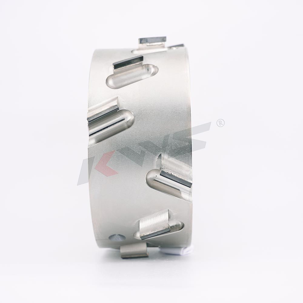 Fresa de prefresado PCD KWS K6 125x30xH50x12T 2R P【(1+3)x3】 para máquina de encolado de cantos
