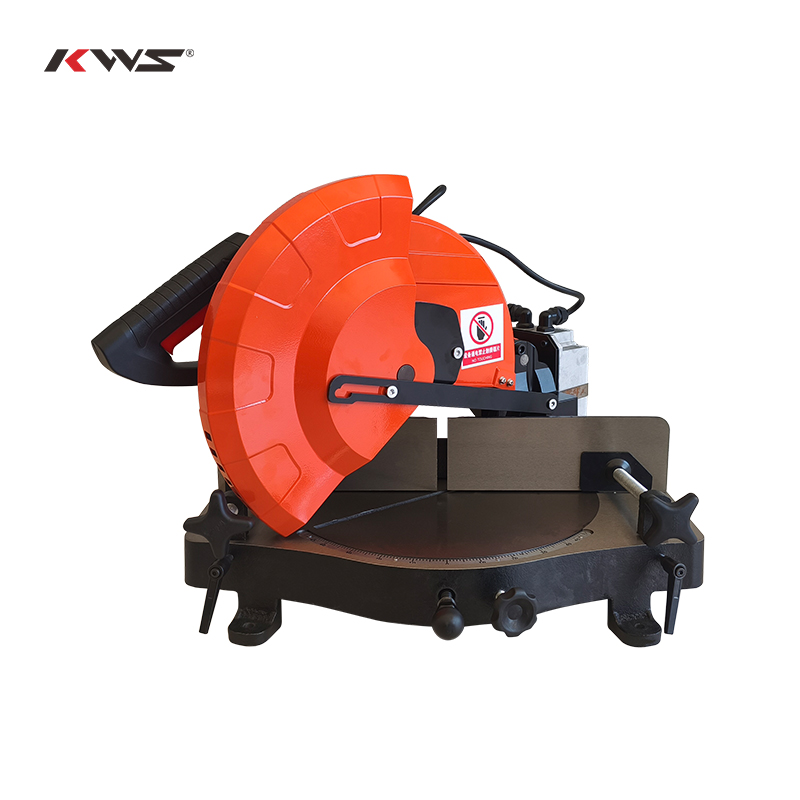 Sierra de corte ajustable KWS de 14 pulgadas para cortar hierro y acero con ángulo de 45°
