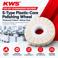KWS Rueda de Pulido para Máquina Enchapadora de Cantos KDT, Tipo S, Algodón y Sisal, Núcleo de Plástico