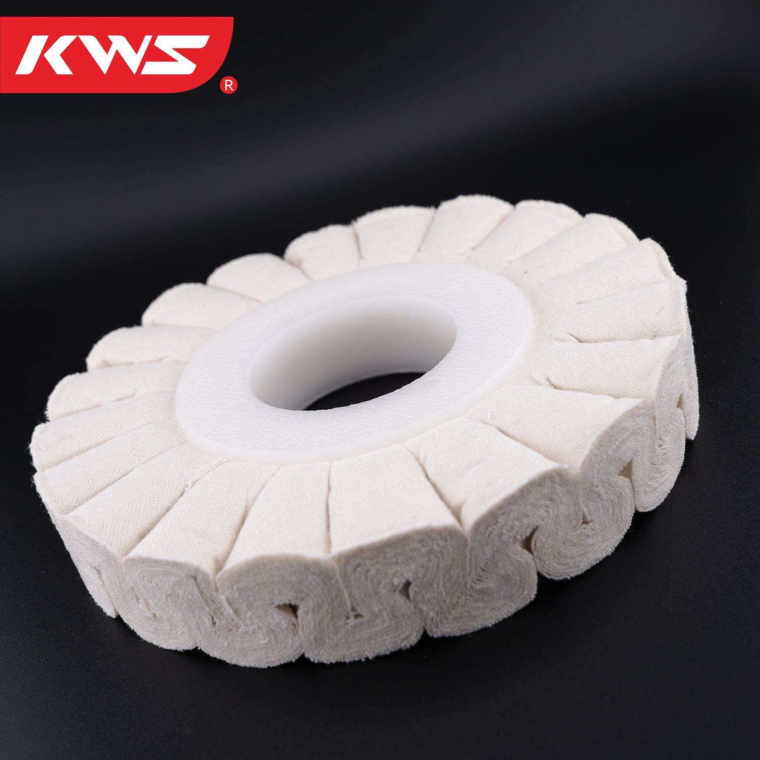 KWS Rueda de Pulido para Máquina Enchapadora de Cantos KDT, Tipo S, Algodón y Sisal, Núcleo de Plástico