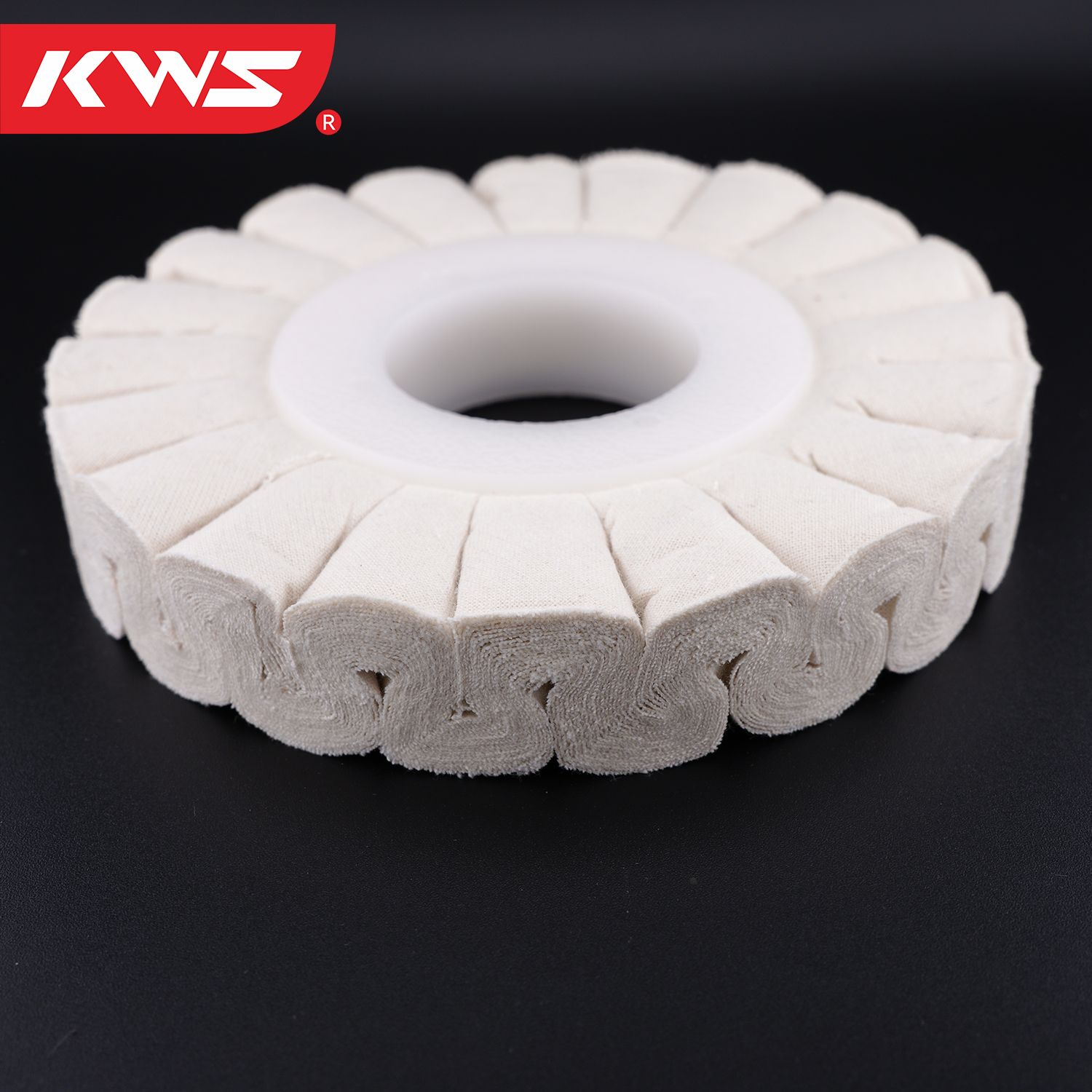 KWS Rueda de Pulido para Máquina Enchapadora de Cantos KDT, Tipo S, Algodón y Sisal, Núcleo de Plástico